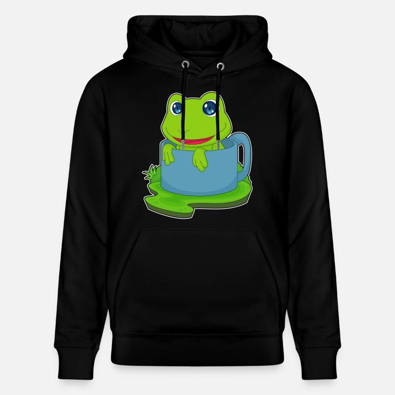 Mug grenouille - Sweat à capuche bio CRUISER Stanley/Stella Unisexe - noir
