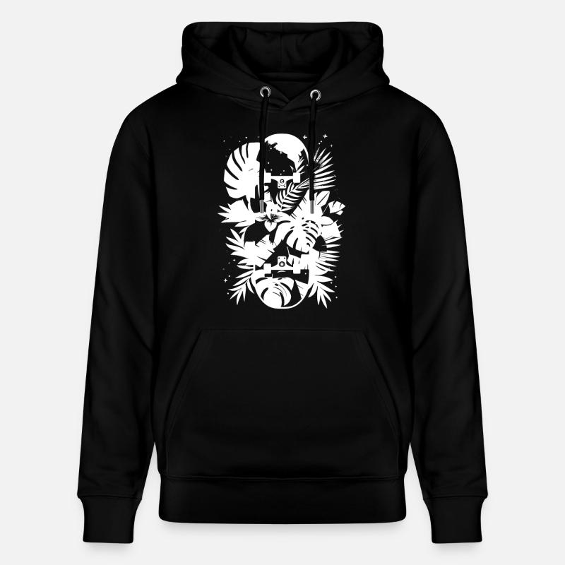 Graphismes de skateboard - Sweat à capuche bio CRUISER Stanley/Stella Unisexe - noir