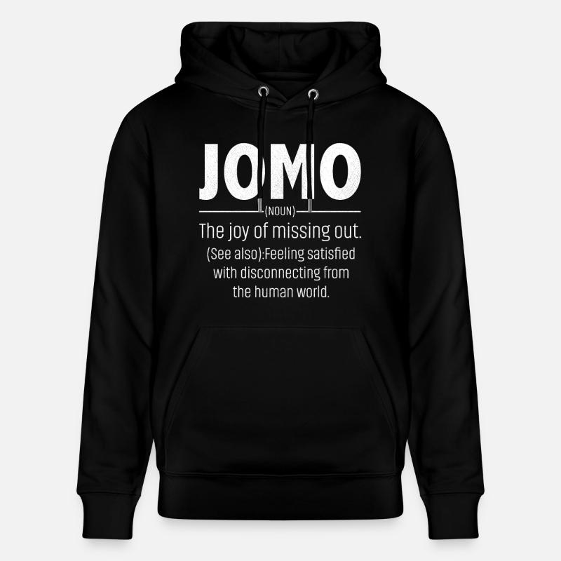 Jomo Defination Lustig - Stanley/Stella Unisex Bio-Hoodie CRUISER  - Schwarz