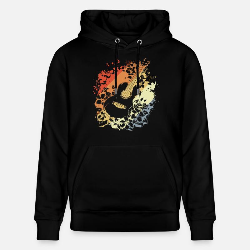 Ukulélé Look Bande Dessinée - Sweat à capuche bio CRUISER Stanley/Stella Unisexe - noir