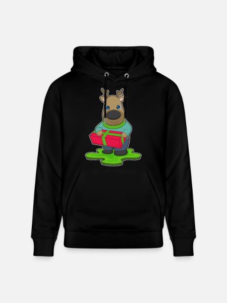 Reindeer Christmas Package - Stanley/Stella CRUISER Unisex Organic Hoodie - black