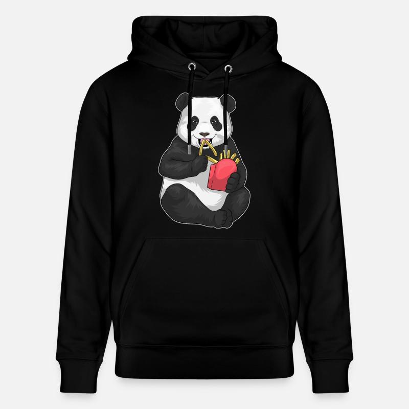 Panda Pommes frites - Stanley/Stella Unisex Bio-Hoodie CRUISER - Schwarz