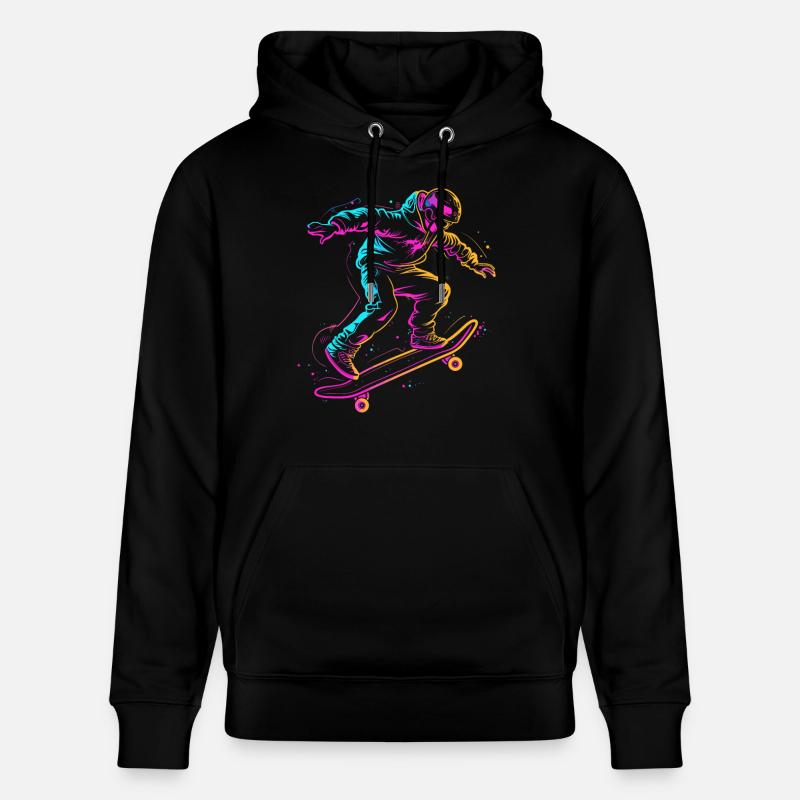 dessin de skateboarder de dessin animé - Sweat à capuche bio CRUISER Stanley/Stella Unisexe - noir