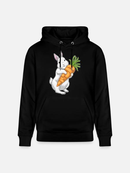 Rabbit Carrot - Stanley/Stella CRUISER Unisex Organic Hoodie - black