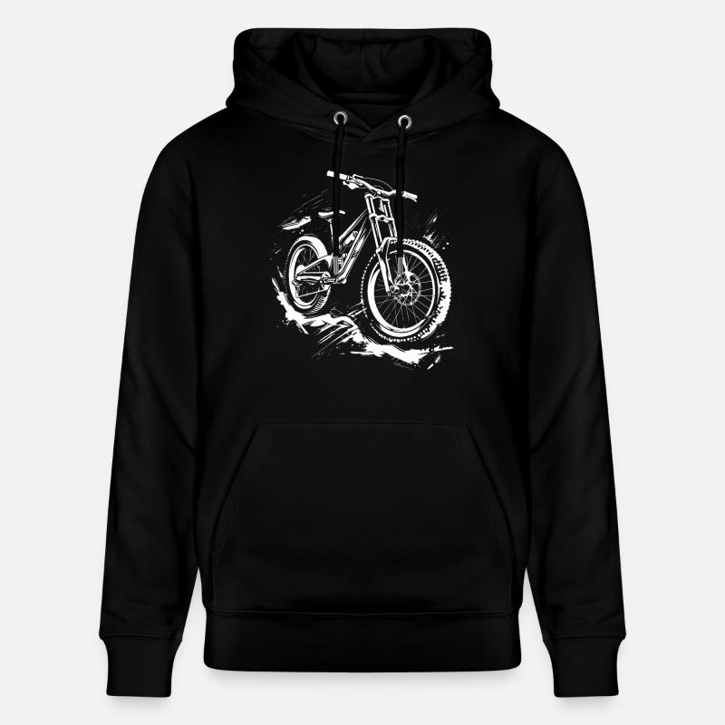 Dessin de vététiste - Sweat à capuche bio CRUISER Stanley/Stella Unisexe - noir