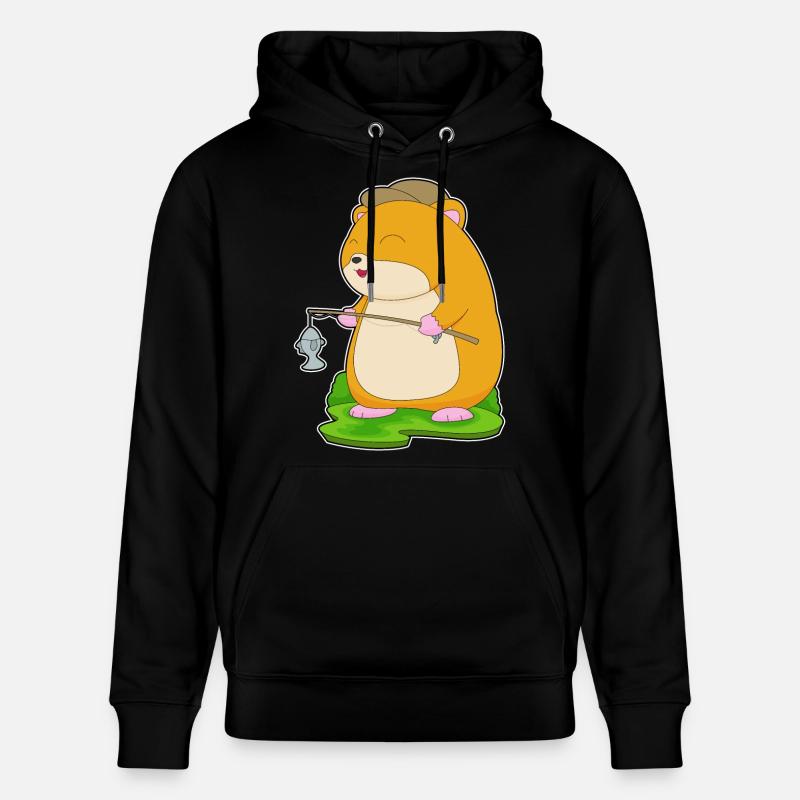 Pêche au poisson hamster pêcheur - Sweat à capuche bio CRUISER Stanley/Stella Unisexe - noir