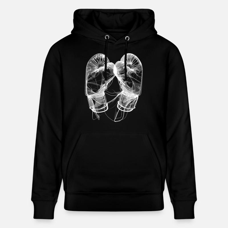 Gants de boxe Line Art - Sweat à capuche bio CRUISER Stanley/Stella Unisexe - noir
