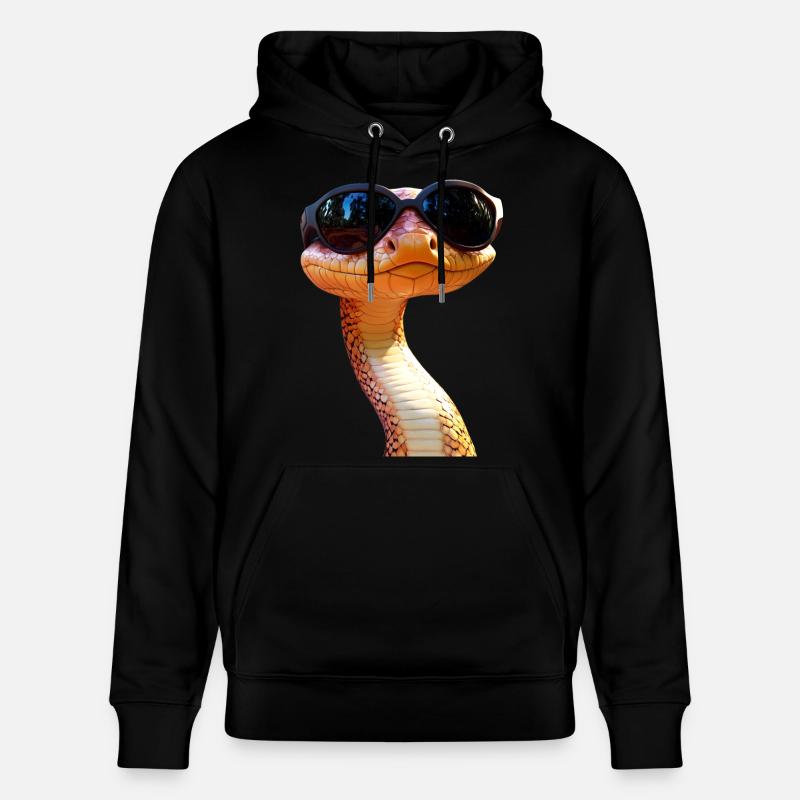 Schlange Python Kobra Mamba Klapperschlange Snake - Stanley/Stella Unisex Bio-Hoodie CRUISER  - Schwarz