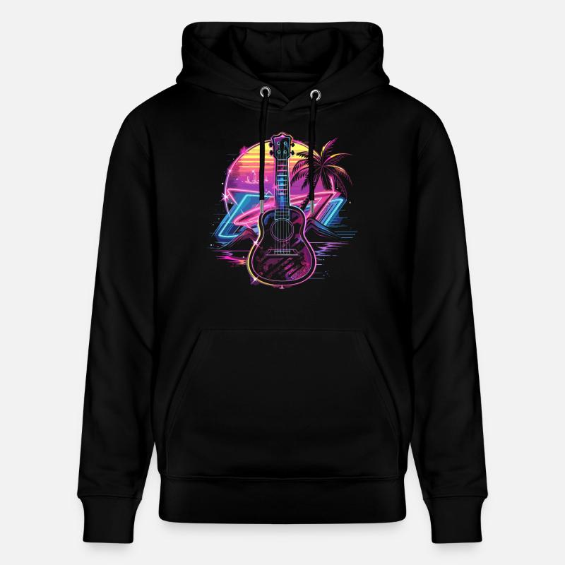 Ukulélé Retrowave - Sweat à capuche bio CRUISER Stanley/Stella Unisexe - noir