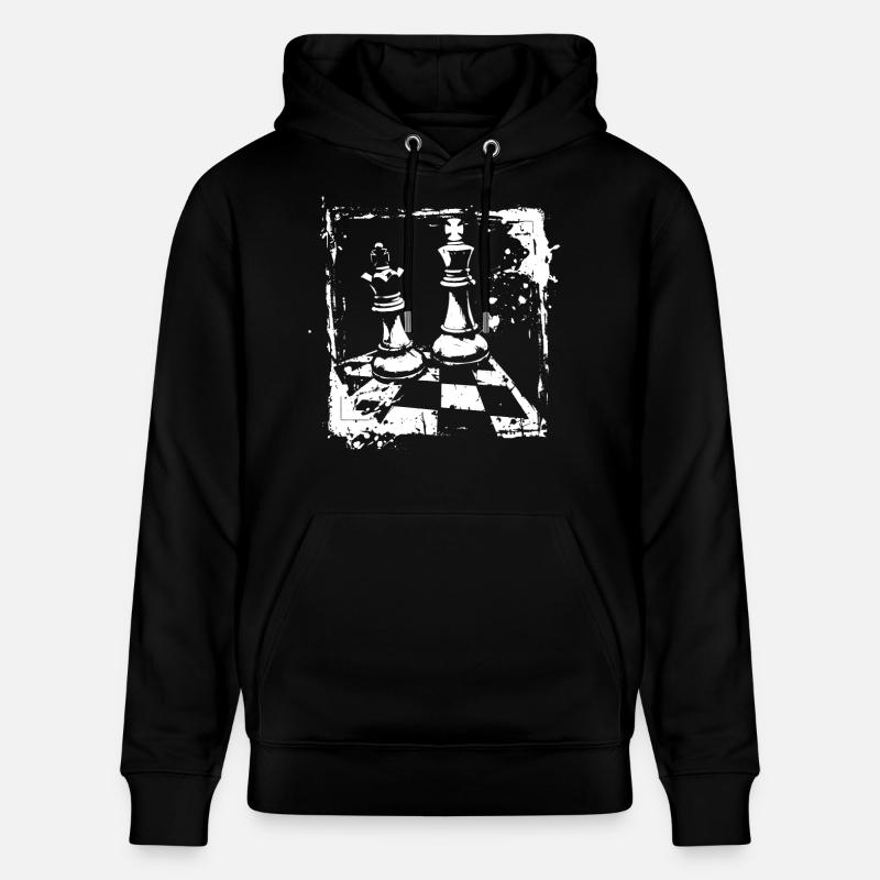 Reine et roi des échecs - Sweat à capuche bio CRUISER Stanley/Stella Unisexe - noir