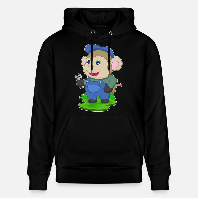 Clé d’artisan Monkey - Sweat à capuche bio CRUISER Stanley/Stella Unisexe - noir