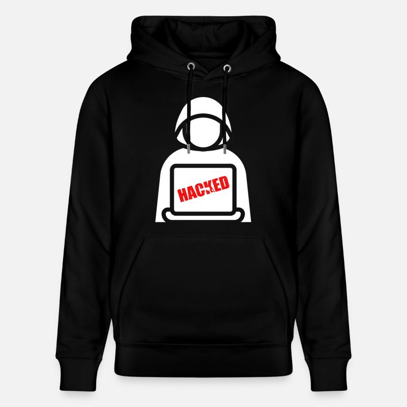 Hacker im Schatten - Stanley/Stella Unisex Bio-Hoodie CRUISER  - Schwarz