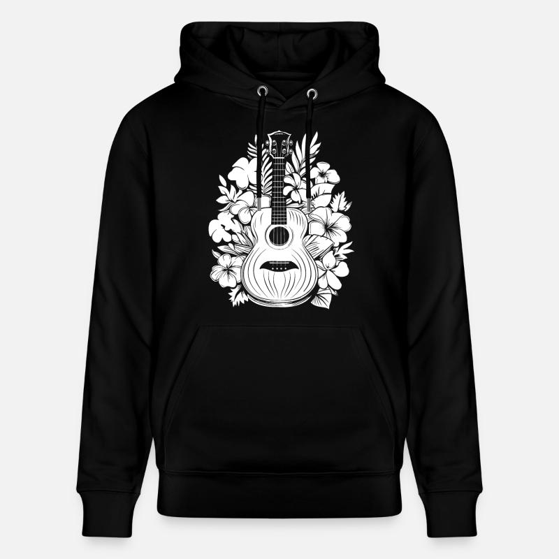 Ukulélé Dessin animé - Sweat à capuche bio CRUISER Stanley/Stella Unisexe - noir