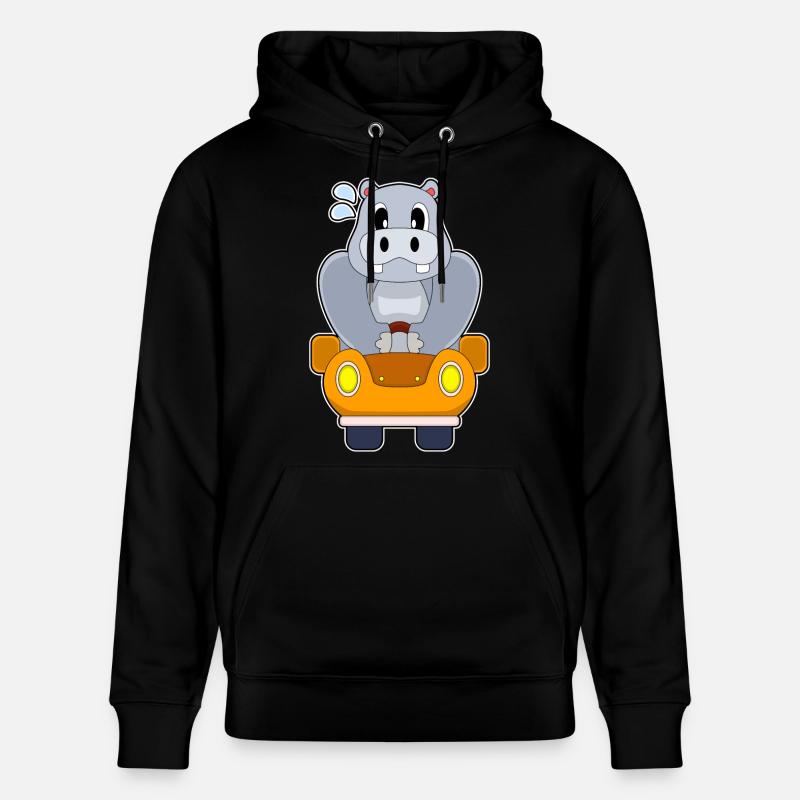 Voiture hippopotame - Sweat à capuche bio CRUISER Stanley/Stella Unisexe - noir