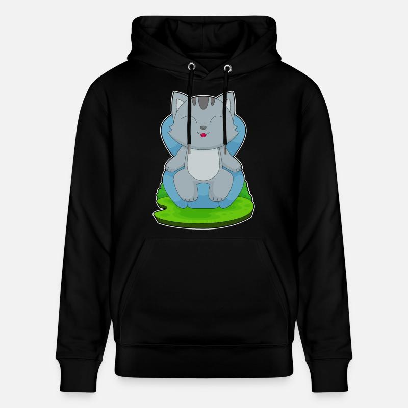 Katze Sessel - Stanley/Stella Unisex Bio-Hoodie CRUISER - Schwarz