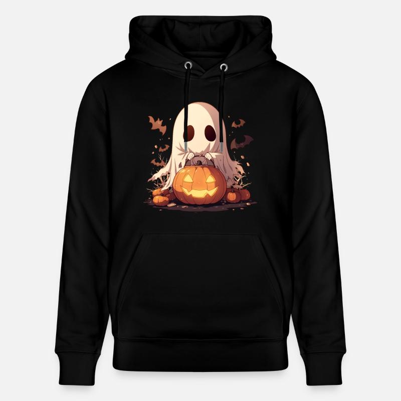 Ghost Ghost Halloween citrouille lanterne cadeau - Sweat à capuche bio CRUISER Stanley/Stella Unisexe - noir