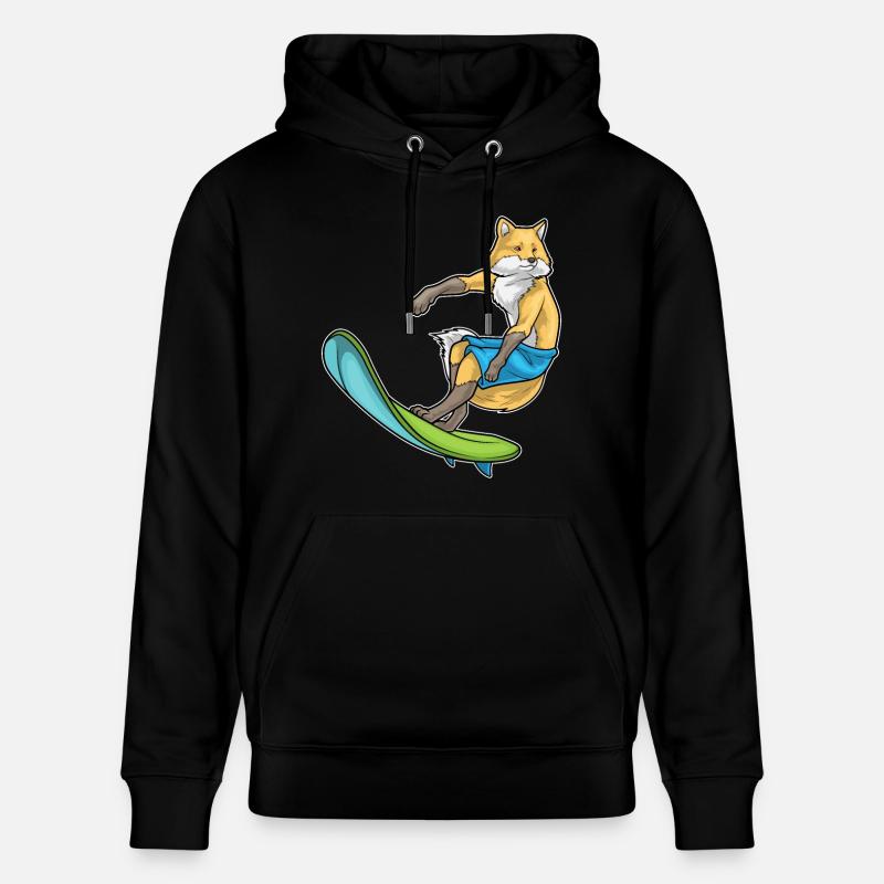 Fuchs Surfer Surfbrett - Stanley/Stella Unisex Bio-Hoodie CRUISER  - Schwarz