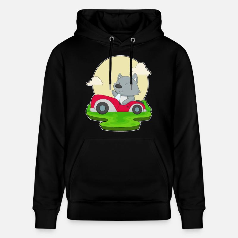 Voiture Cat - Sweat à capuche bio CRUISER Stanley/Stella Unisexe - noir