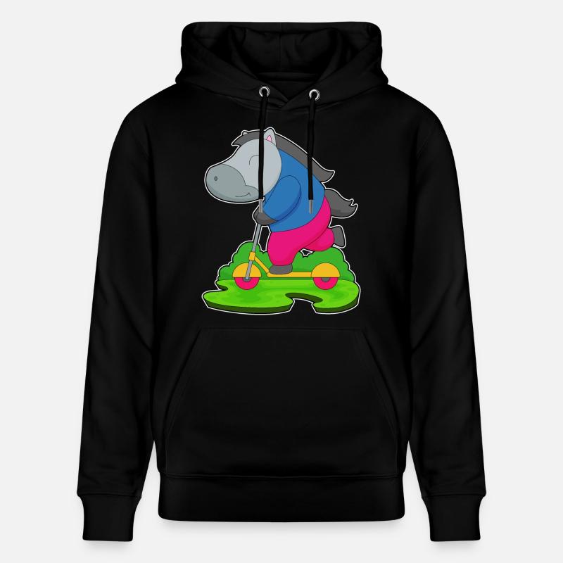 Pferd Roller - Stanley/Stella Unisex Bio-Hoodie CRUISER - Schwarz