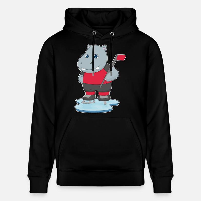 Nilpferd Eishockey Eishockeyschläger - Stanley/Stella Unisex Bio-Hoodie CRUISER  - Schwarz