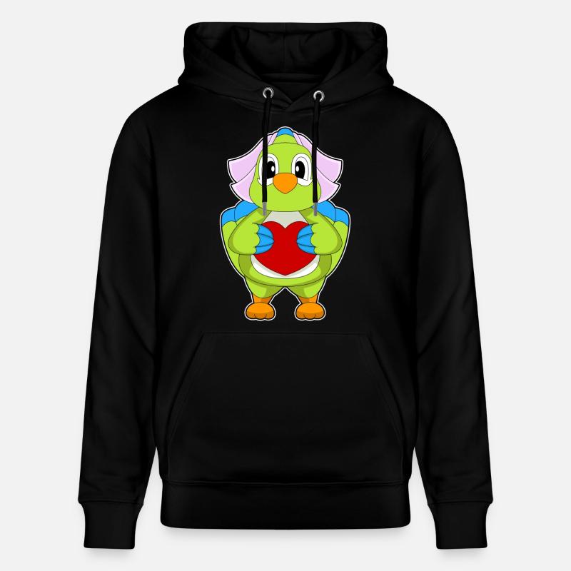 Perroquet Mariée Coeur Mariage - Sweat à capuche bio CRUISER Stanley/Stella Unisexe - noir