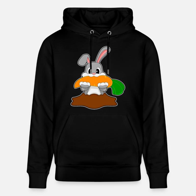 Lapin Carotte - Sweat à capuche bio CRUISER Stanley/Stella Unisexe - noir