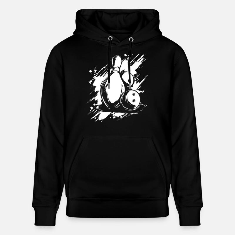 Graphiques de bowling - Sweat à capuche bio CRUISER Stanley/Stella Unisexe - noir