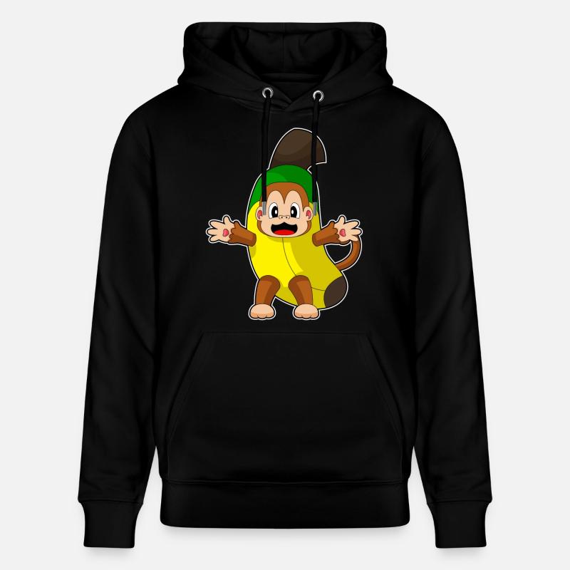 Déguisement Singe Banane - Sweat à capuche bio CRUISER Stanley/Stella Unisexe - noir
