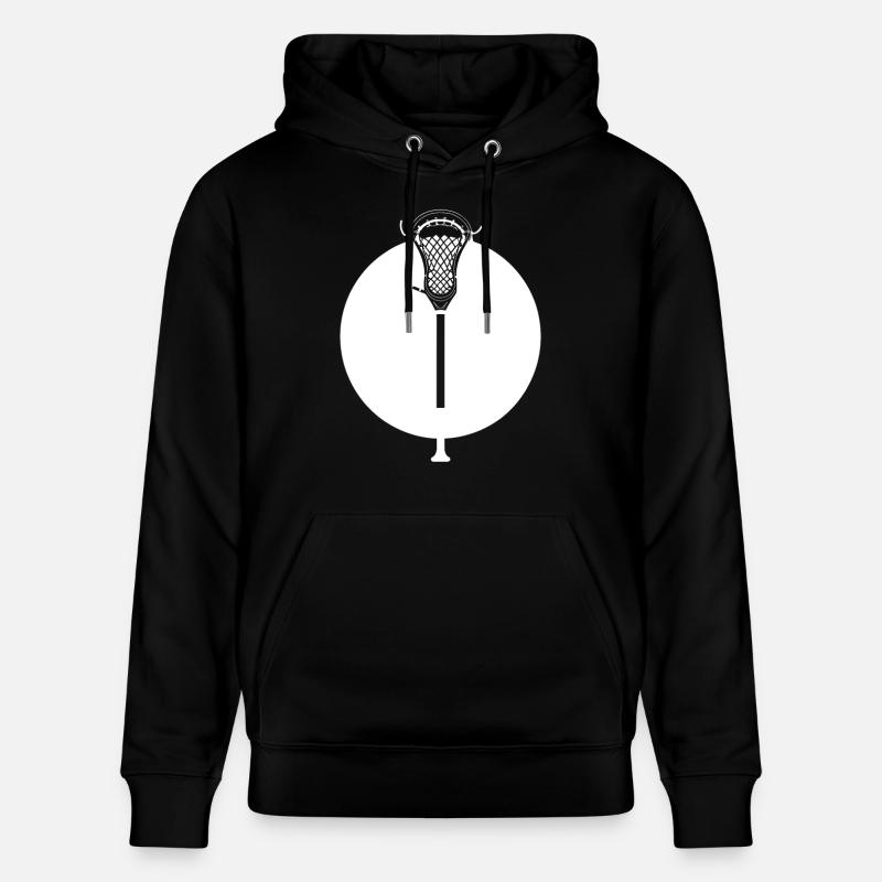 Dessin de batte de crosse - Sweat à capuche bio CRUISER Stanley/Stella Unisexe - noir
