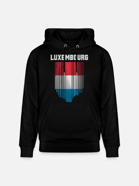 Flag of Luxembourg, Luxembourg pride - Stanley/Stella CRUISER Unisex Organic Hoodie - black