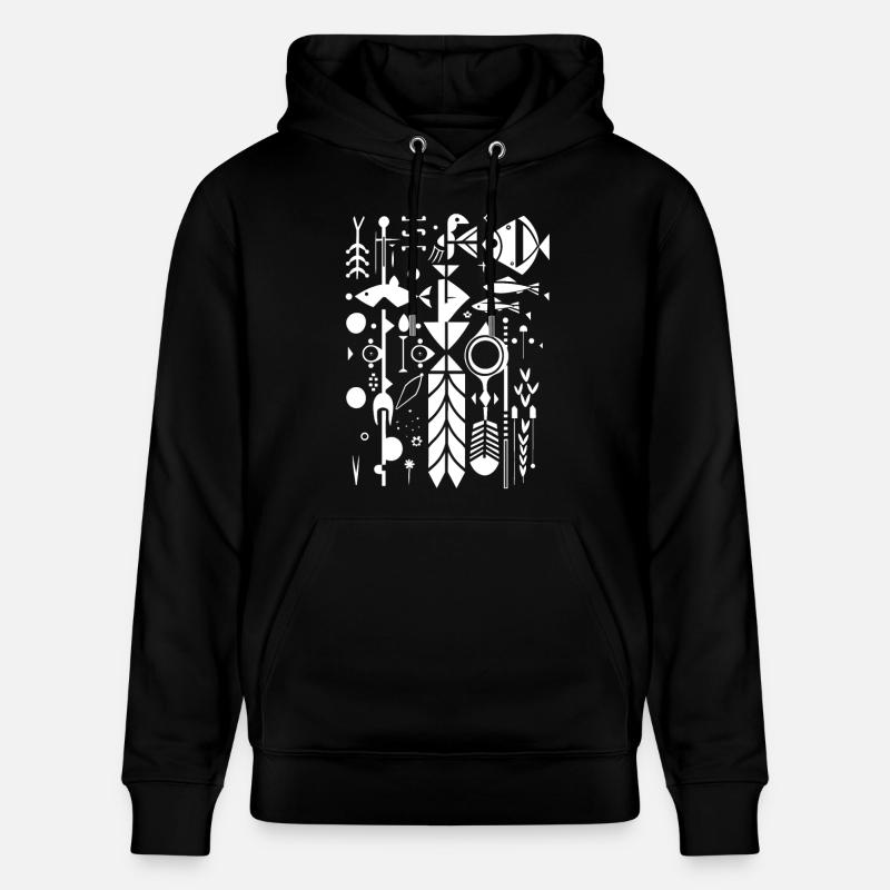 Silhouette de pêche - Sweat à capuche bio CRUISER Stanley/Stella Unisexe - noir