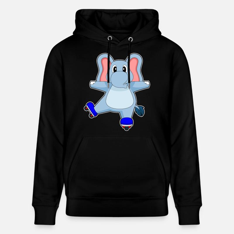 Elefant Inline skating roller skates - Stanley/Stella CRUISER Unisex Organic Hoodie - black