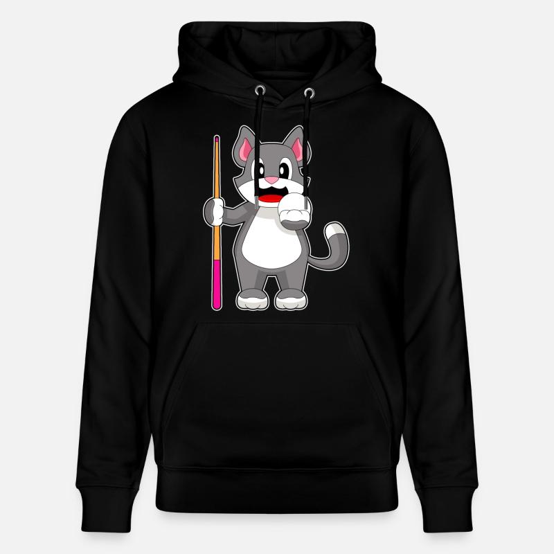Katze Billiard Queue - Stanley/Stella Unisex Bio-Hoodie CRUISER - Schwarz