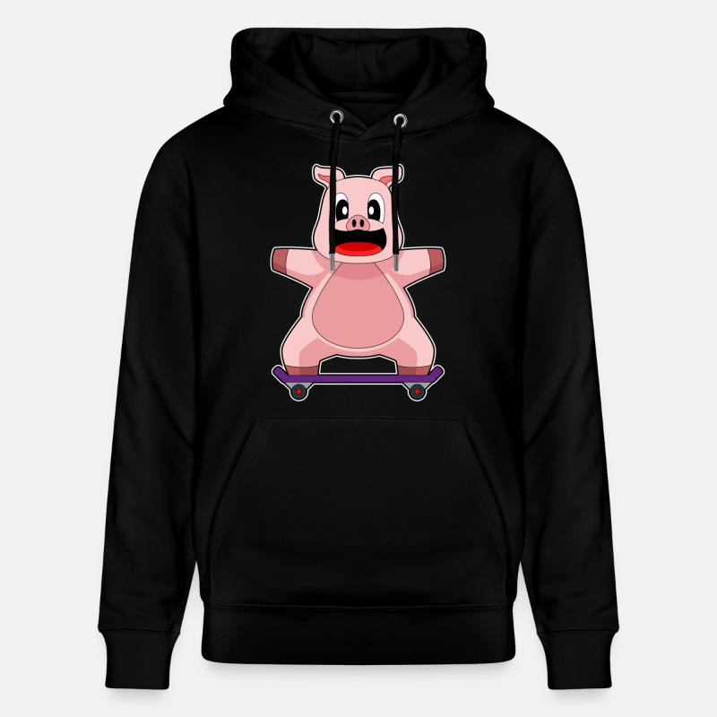 Pig Skater Skateboard - Sweat à capuche bio CRUISER Stanley/Stella Unisexe - noir