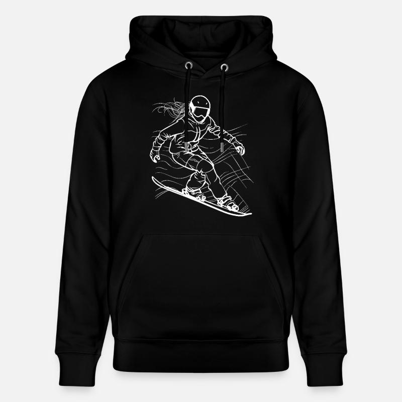 Planche à neige féminine - Sweat à capuche bio CRUISER Stanley/Stella Unisexe - noir