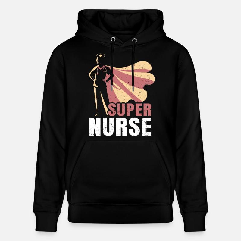 Infirmière – Infirmière super-héroïne - Sweat à capuche bio CRUISER Stanley/Stella Unisexe - noir