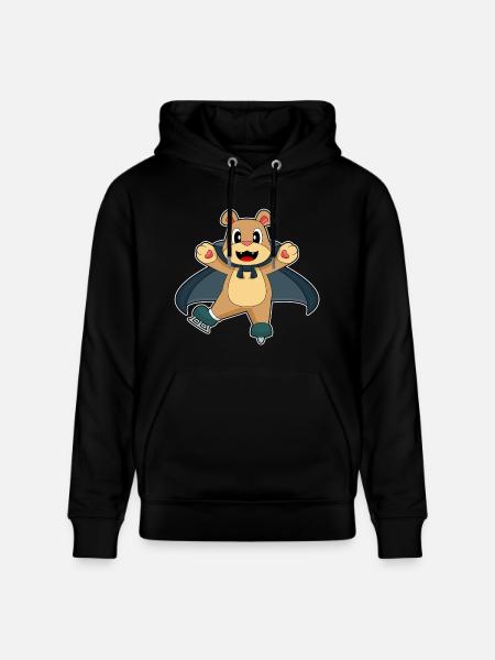 Bär Halloween Eislaufen - Stanley/Stella CRUISER Unisex Organic Hoodie - black