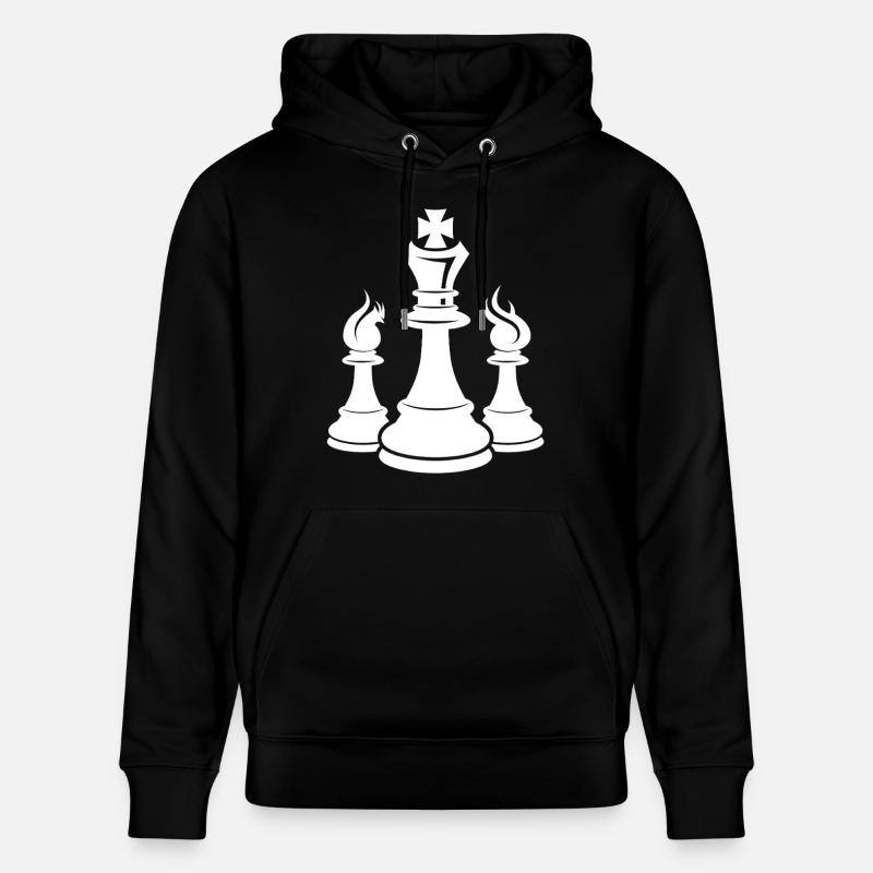 Dessin de pièces d’échecs - Sweat à capuche bio CRUISER Stanley/Stella Unisexe - noir