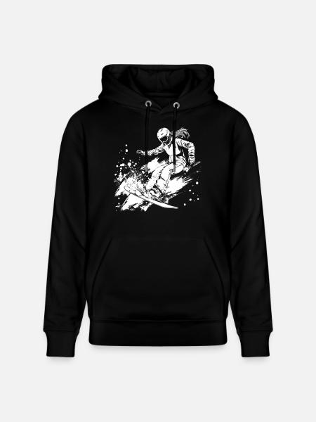 Snowboarder - Stanley/Stella CRUISER Unisex Organic Hoodie - black