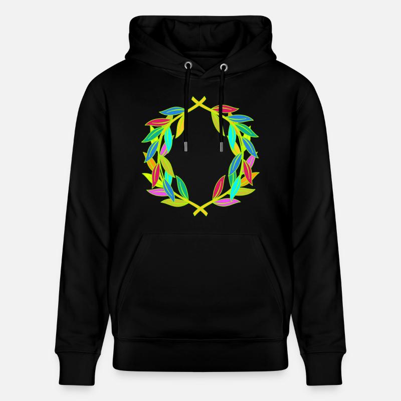 Regenbogen Lorbeerkranz Lorbeer - Stanley/Stella Unisex Bio-Hoodie CRUISER  - Schwarz
