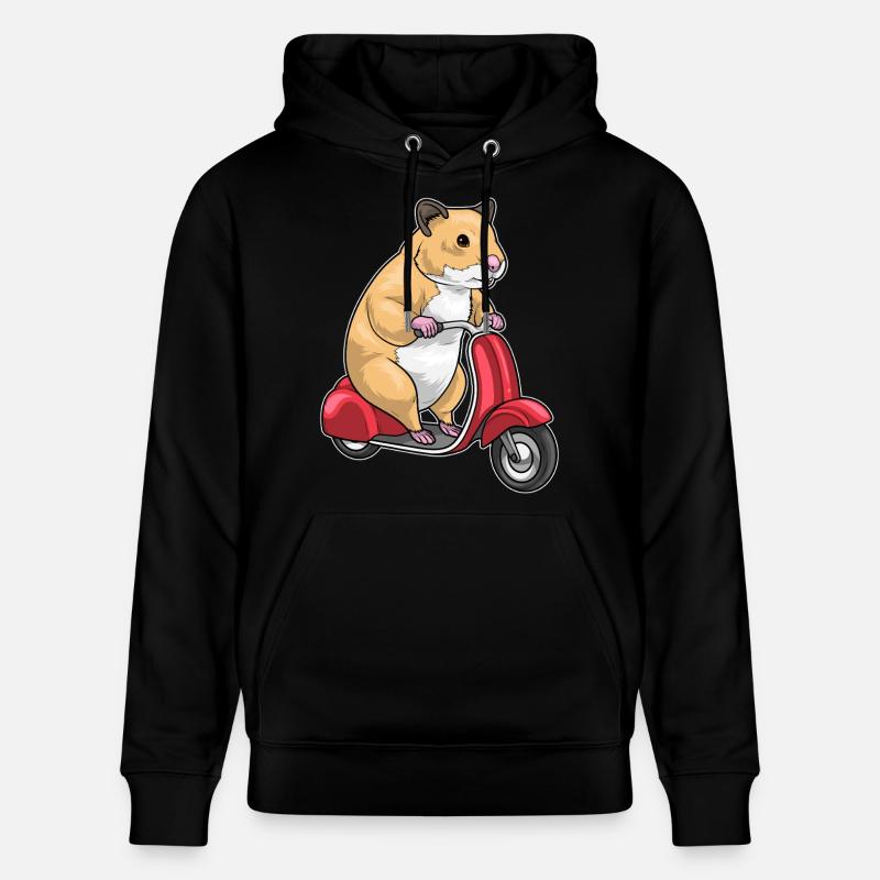 Hamster Motorroller - Stanley/Stella Unisex Bio-Hoodie CRUISER  - Schwarz