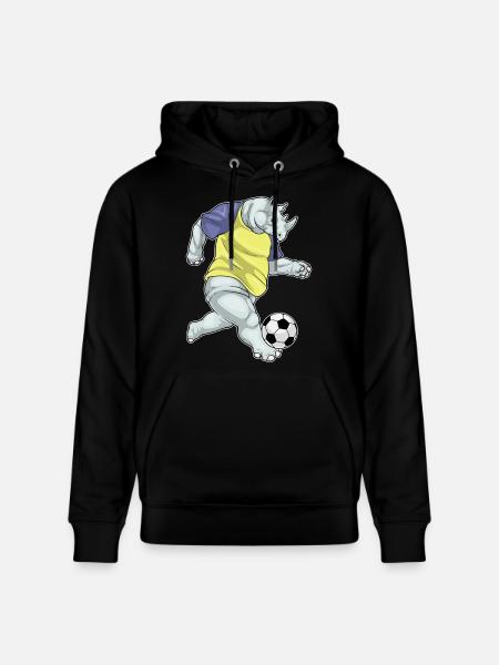 Rhino Soccer Player Soccer - Stanley/Stella CRUISER Unisex Organic Hoodie - black