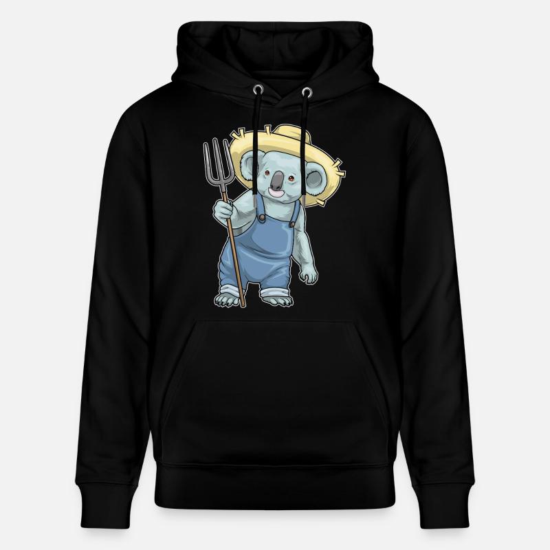 Fourche Koala Farmer - Sweat à capuche bio CRUISER Stanley/Stella Unisexe - noir