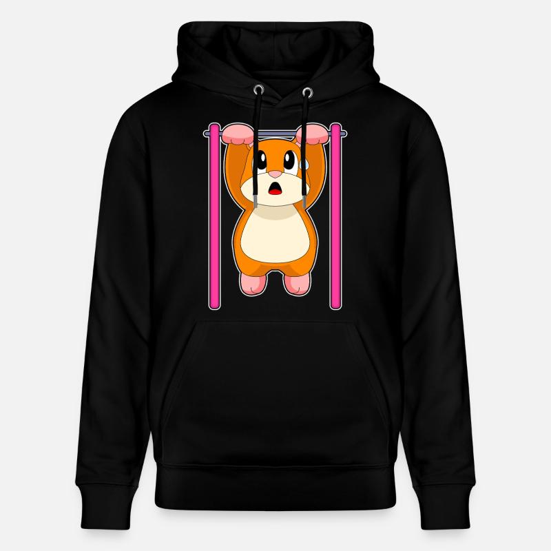 Hamster Bodybuilder Tractions Musculation - Sweat à capuche bio CRUISER Stanley/Stella Unisexe - noir