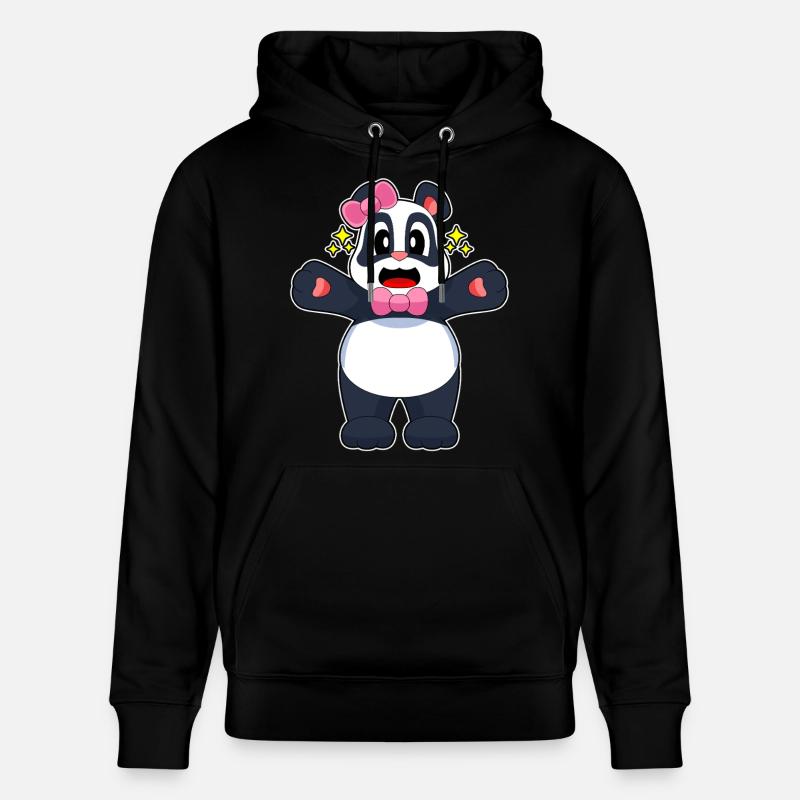 Panda Loop - Stanley/Stella CRUISER Unisex Organic Hoodie - black