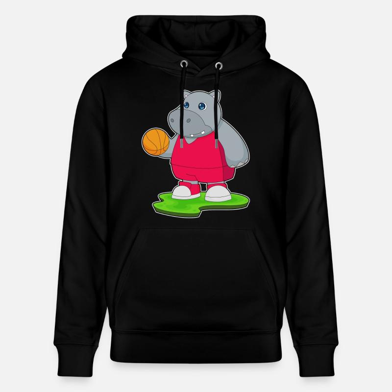Hippopotame Basketteur Basketteur - Sweat à capuche bio CRUISER Stanley/Stella Unisexe - noir