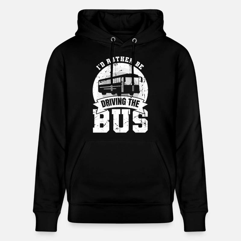Je préfère conduire le bus - Sweat à capuche bio CRUISER Stanley/Stella Unisexe - noir