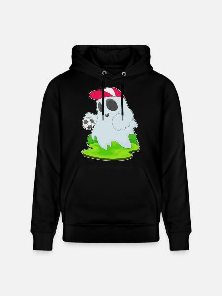 Ghost Halloween Football - Stanley/Stella CRUISER Unisex Organic Hoodie - black