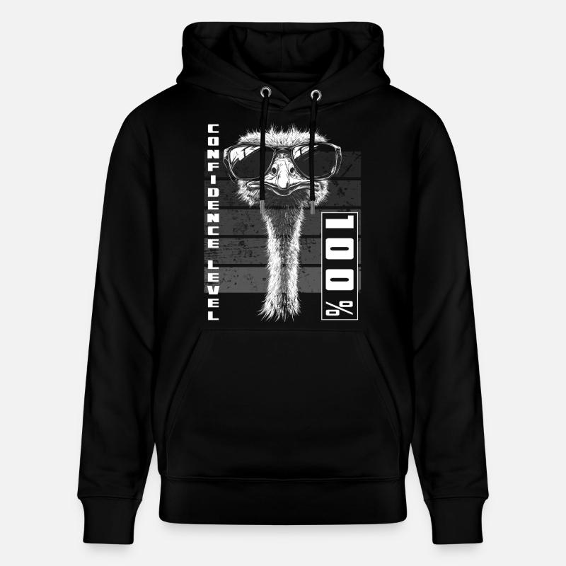Vogel Strauß Sonnenbrille Selbstbewusst Geschenk - Stanley/Stella Unisex Bio-Hoodie CRUISER  - Schwarz