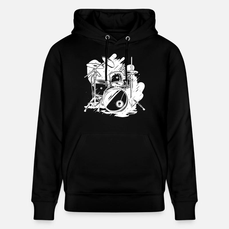Graphiques de batterie - Sweat à capuche bio CRUISER Stanley/Stella Unisexe - noir